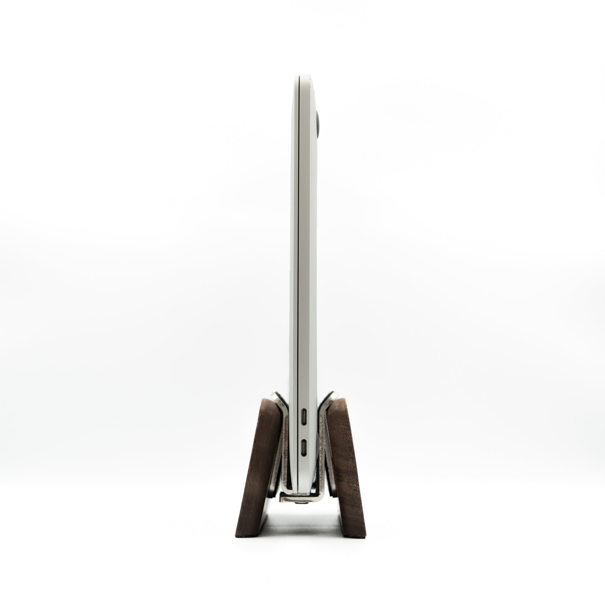 Vertical Laptop Stand | Adjustable | Walnut