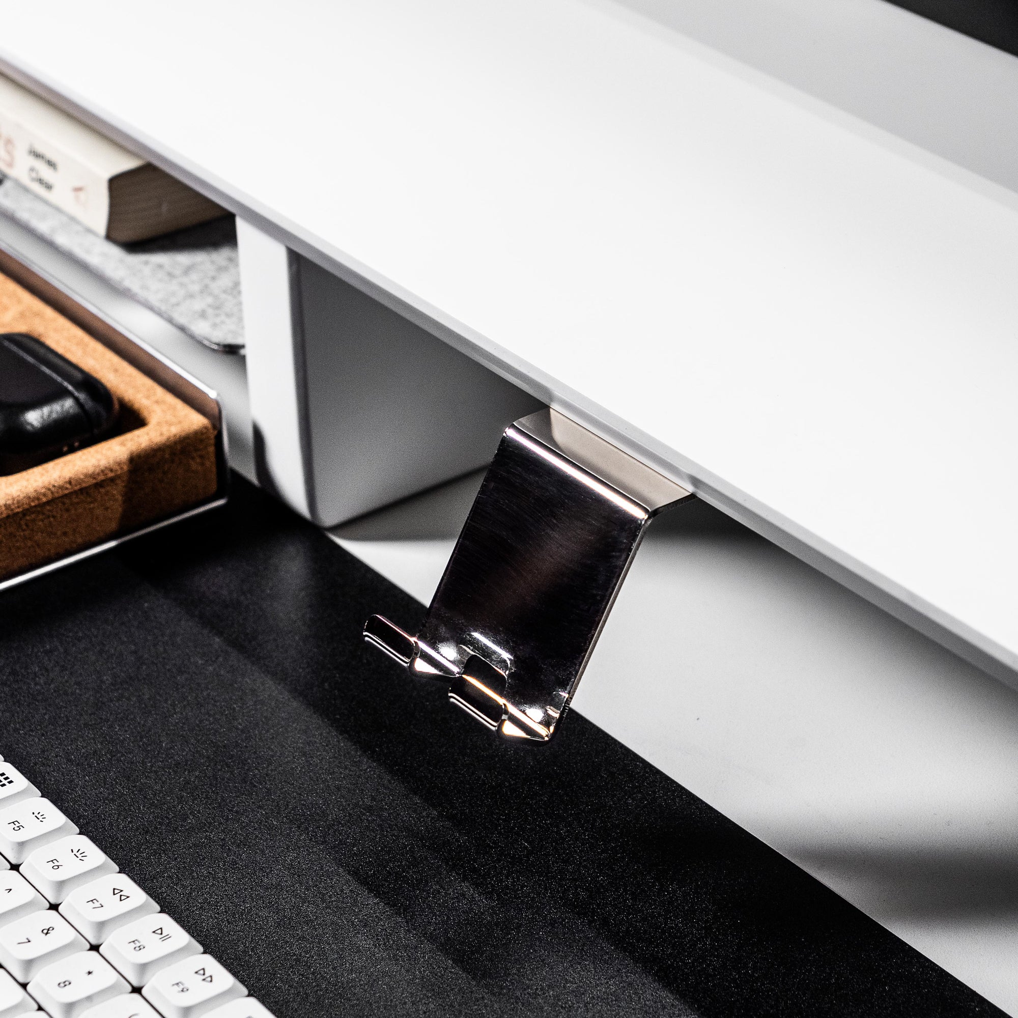 Tablet/Phone Holder for Desk Shelf v2.0 | Stainless Steel