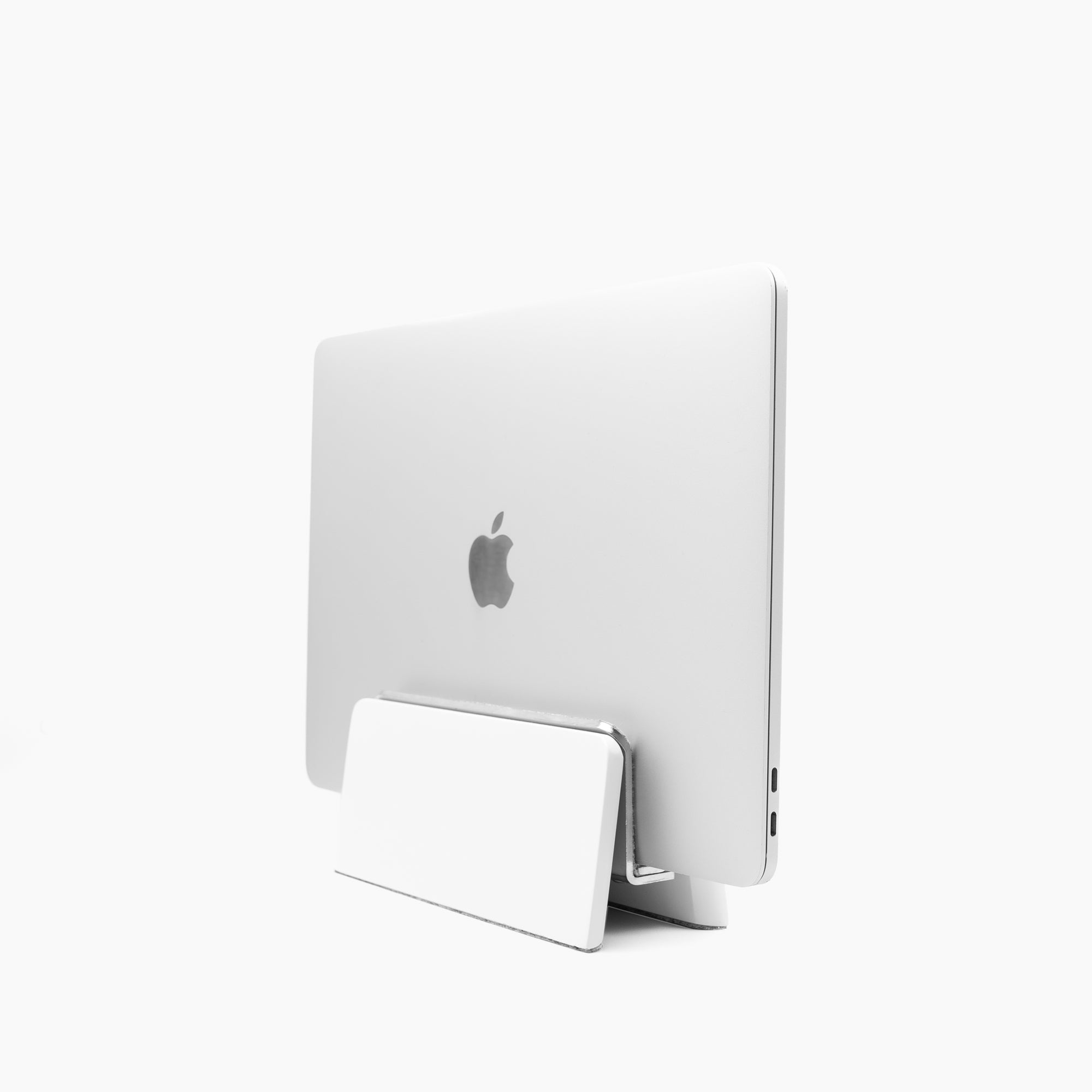 Vertical Laptop Stand | Adjustable | White